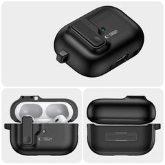 PUZDRO TECH-PROTECT SLIM HOOK APPLE AIRPODS PRO 1 / 2 BLACK
