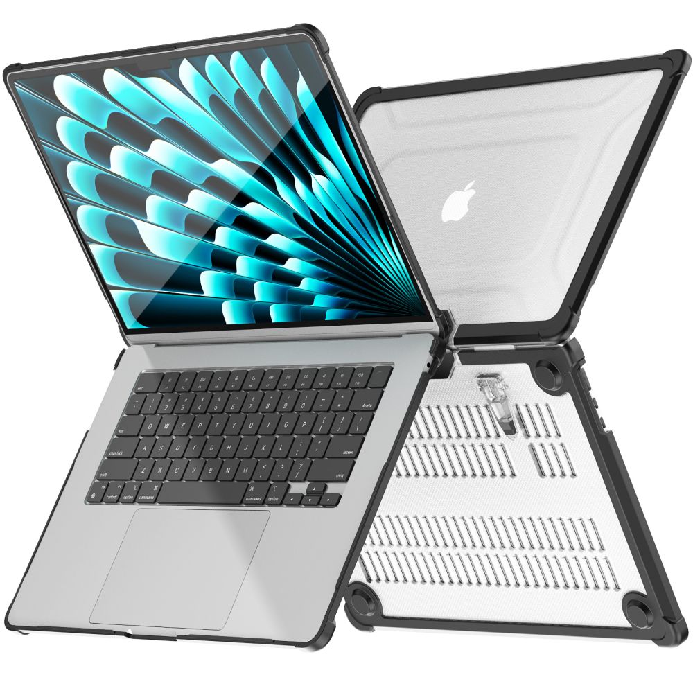 TECH-PROTECT SMARTSHELL PRO MACBOOK AIR 15 M2 / M3 / M4 / 2023-2025 BLACK/CLEAR TECH-PROTECT SMARTSHELL PRO MACBOOK AIR 15 M2 / M3 / M4 / 2023-2025 BLACK/CLEAR