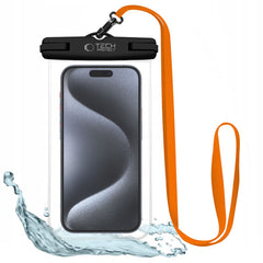 VODOTESNÉ PUZDRO TECH-PROTECT UWC7 UNIVERSAL WATERPROOF CASE 6.9 INCH BLACK/ORANGE