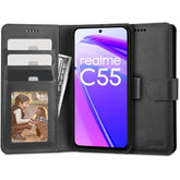 KRYT TECH-PROTECT WALLET REALME C55 BLACK