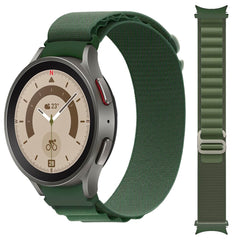 REMIENOK HEYBAND NYLON PRO SAMSUNG GALAXY WATCH 4 / 5 / 5 PRO / 6 / 7 / FE MILITARY GREEN