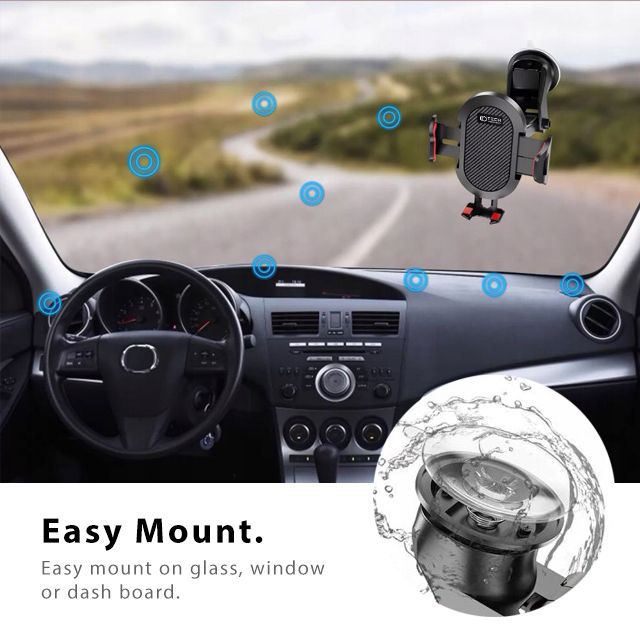 DRŽIAK NA MOBIL DO AUTA TECH-PROTECT UNIVERSAL CAR MOUNT BLACK
