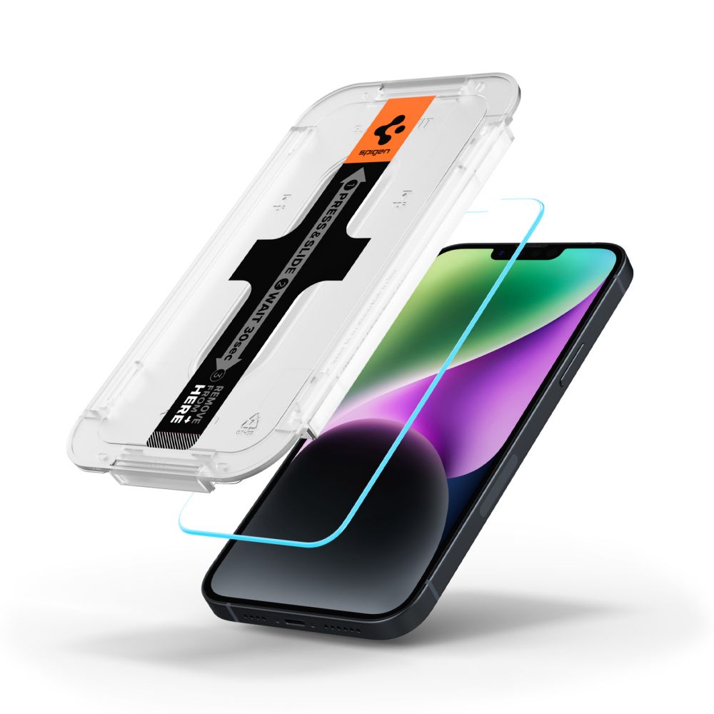 TVRDENÉ SKLO  SPIGEN GLAS.TR ”EZ FIT” IPHONE 13 / 13 PRO / 14 / 16E