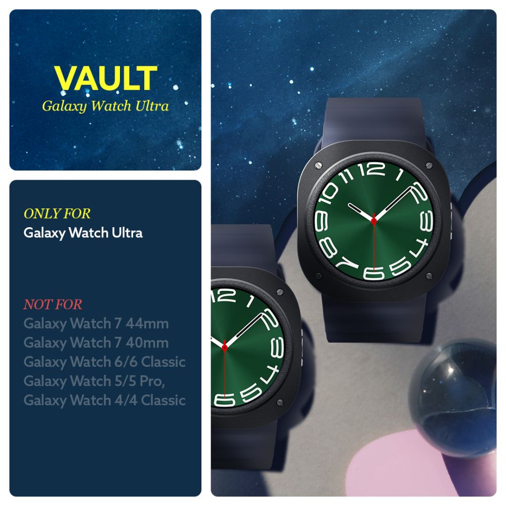 OCHRANNÉ PUZDRO NA SAMSUNG GALAXY WATCH ULTRA (47 MM) CASEOLOGY VAULT MATTE BLACK