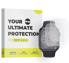TVRDENÉ SKLO NA APPLE WATCH 44 / 45 MM DOOP HYDROFLEX PRO+ 2-PACK CLEAR