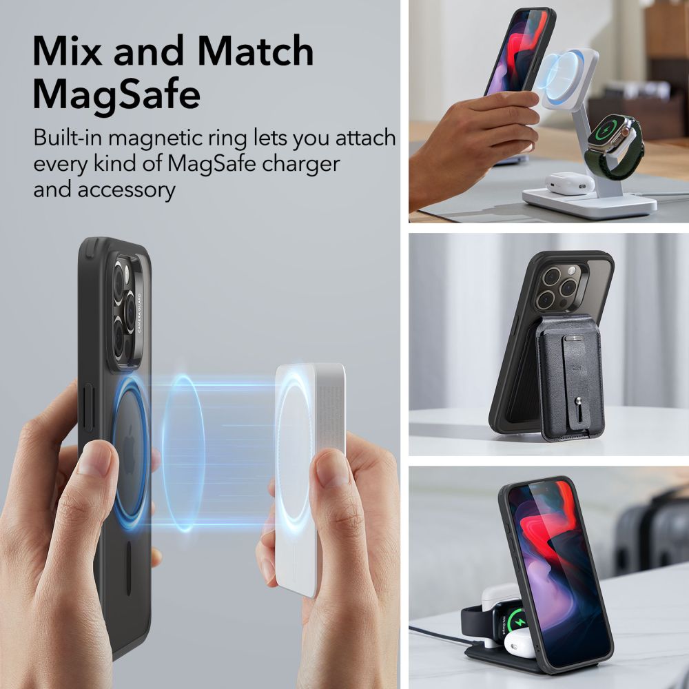 KRYT ESR CH HALOLOCK MAGSAFE IPHONE 15 PRO MAX FROSTED BLACK