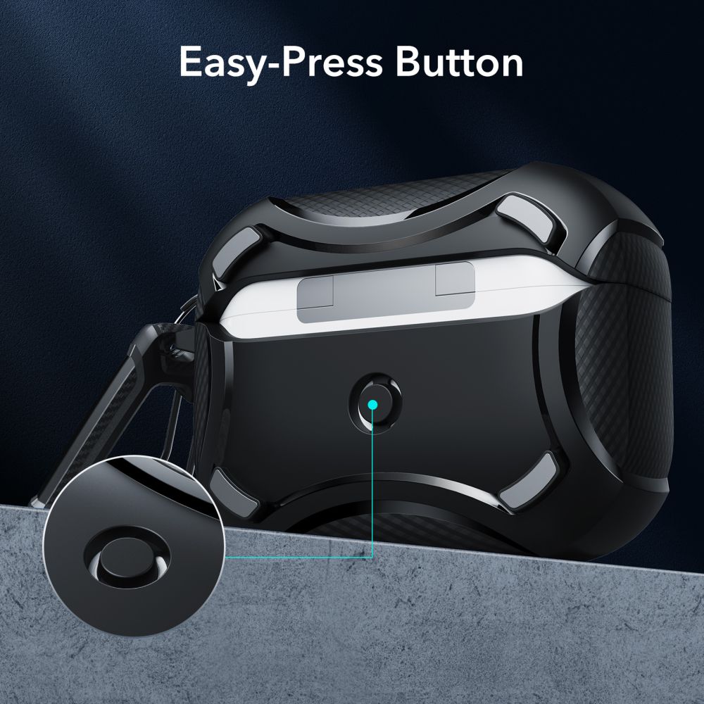 PUZDRO  ESR CYBER ARMOR HALOLOCK MAGSAFE APPLE AIRPODS PRO 1 / 2 BLACK