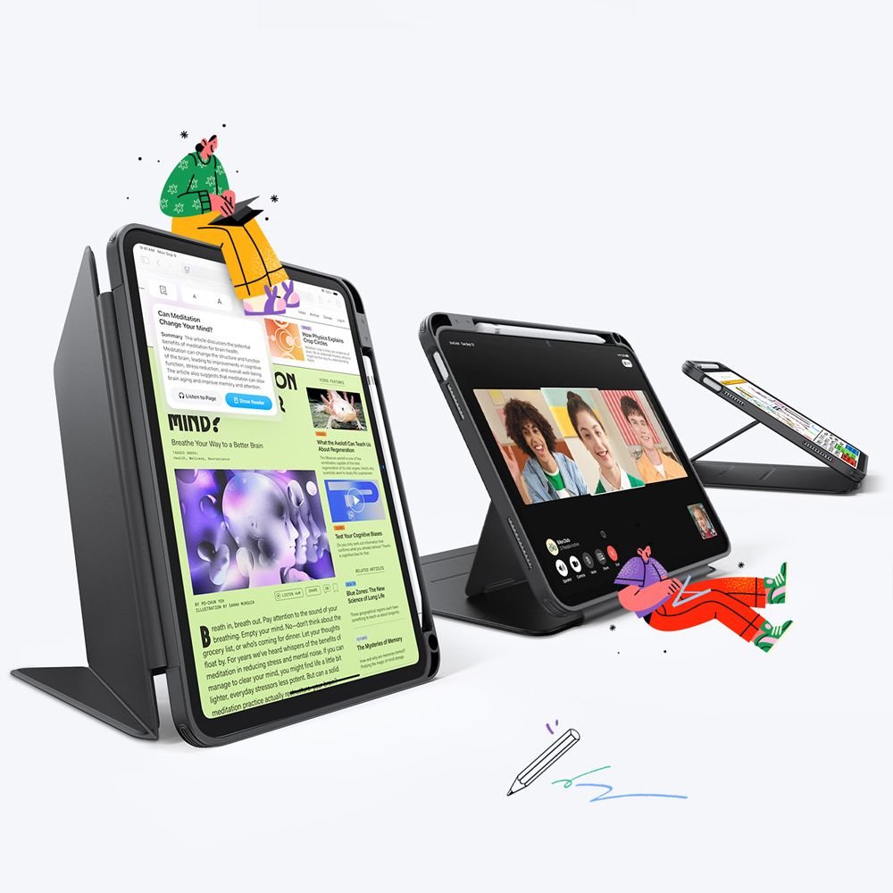KRYT ESR FLIP HYBRID IPAD 10.9” 10 / 2022 / 11” 11 / 2025 BLACK