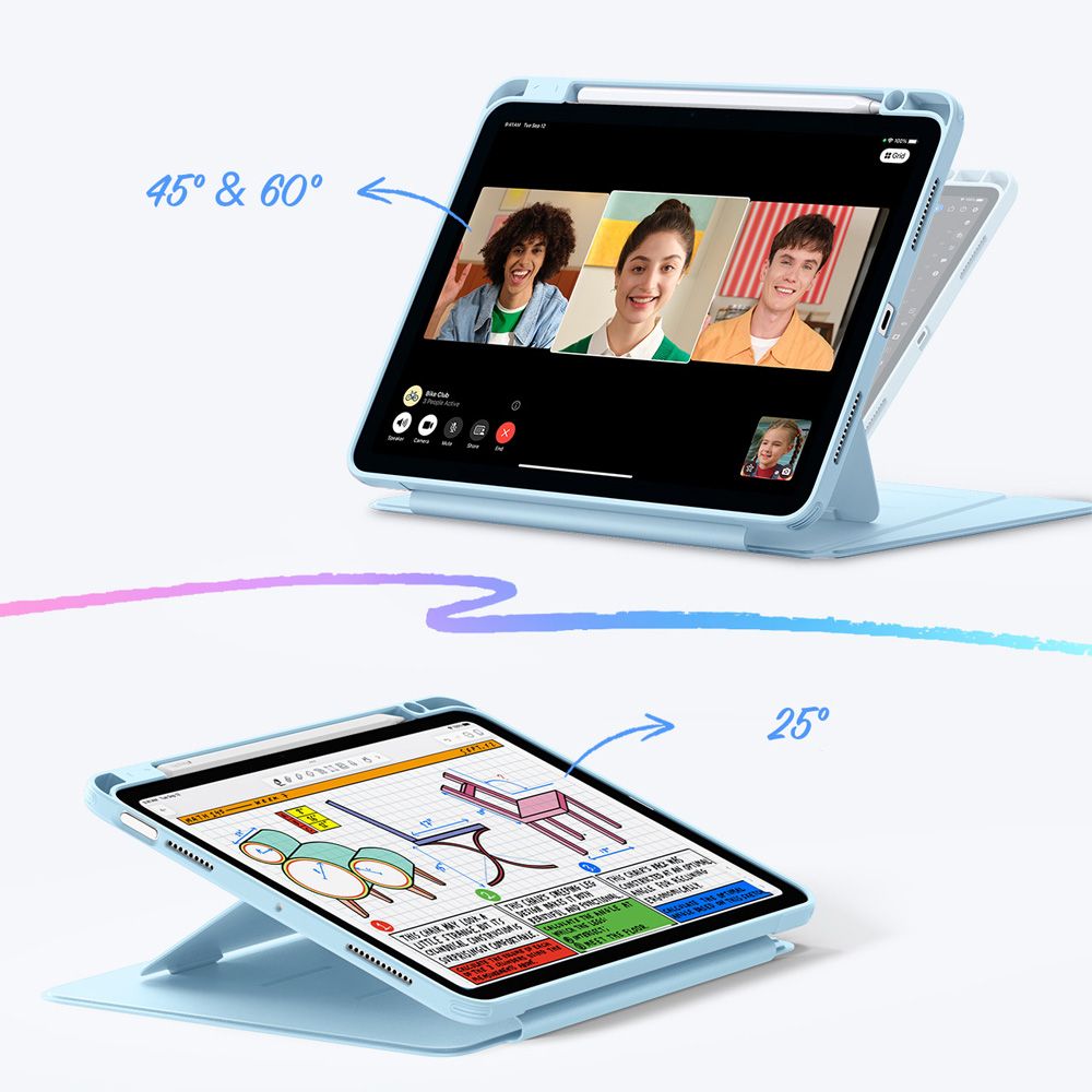 KRYT ESR FLIP HYBRID IPAD AIR 10.9” 4 / 5 / 2020-2022 / 11” 6 / 7 / 2024-2025 SKY BLUE