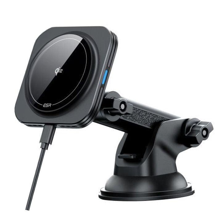 DRŽIAK TELEFÓNU DO AUTA S BEZDRÔTOVÝM NABÍJANÍM ESR HALOLOCK MAGNETIC MAGSAFE DASHBOARD CAR MOUNT WIRELESS CHARGER QI2 15W BLACK