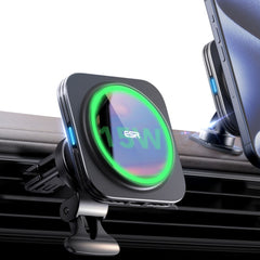 DRŽIAK TELEFÓNU DO AUTA S BEZDRÔTOVÝM NABÍJANÍM ESR HALOLOCK MAGNETIC MAGSAFE VENT CAR MOUNT WIRELESS CHARGER QI2 15W BLACK