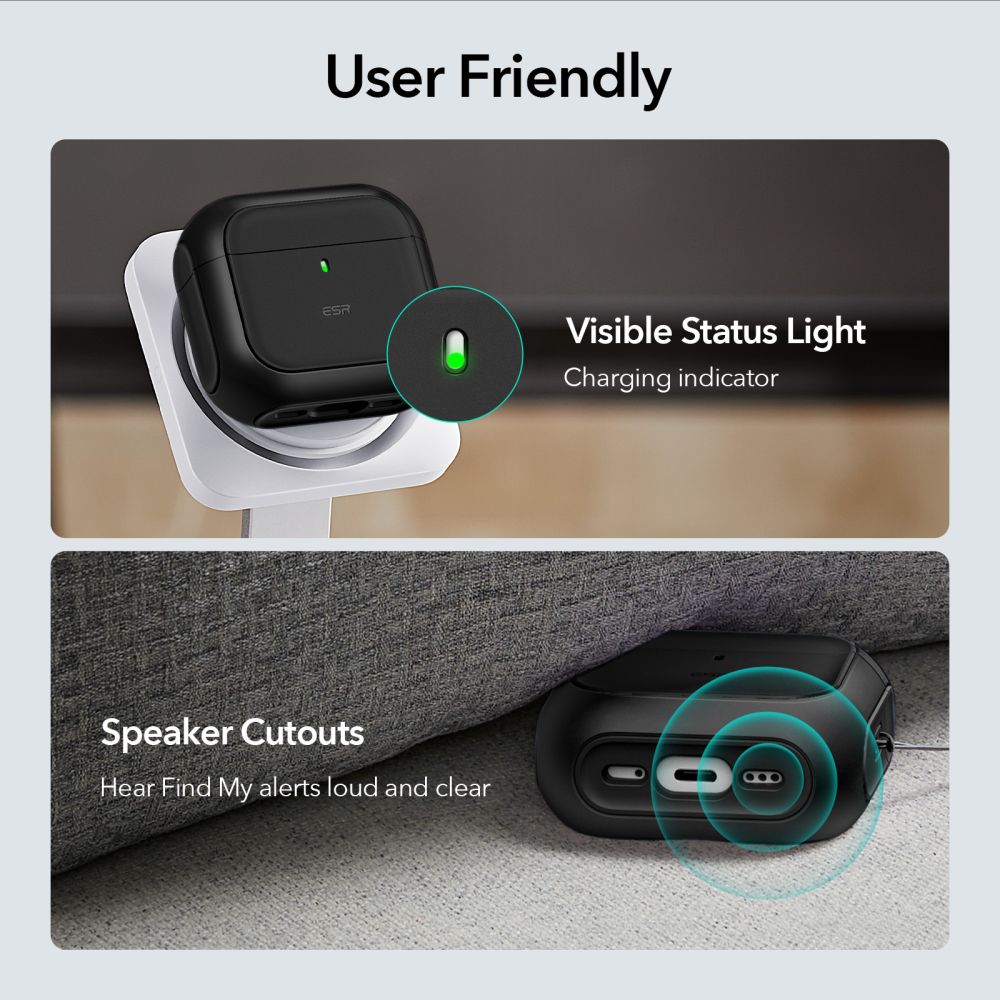 PUZDRO ESR ORBIT HALOLOCK MAGSAFE APPLE AIRPODS 4 BLACK