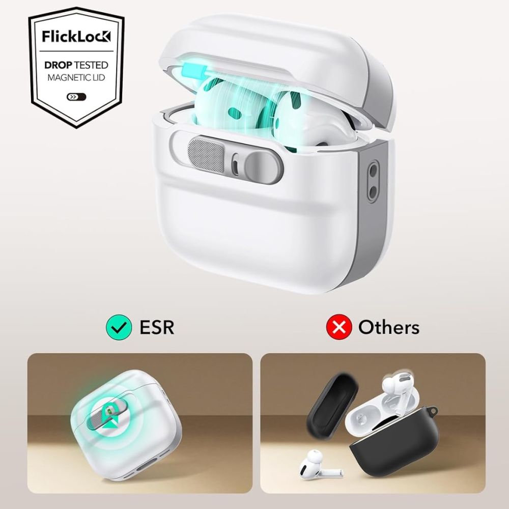 PUZDRO ESR PULSE HALOLOCK MAGSAFE APPLE AIRPODS 4 WHITE