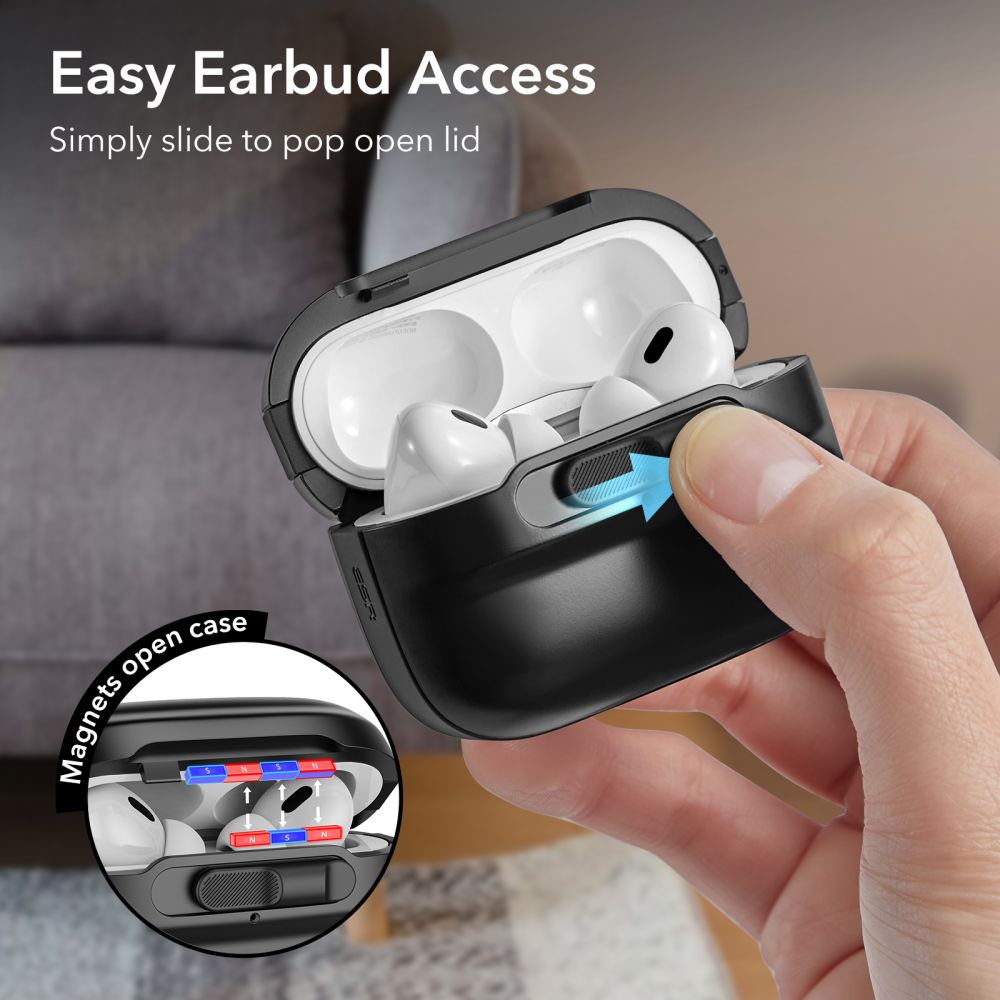PUZDRO ESR PULSE HALOLOCK MAGSAFE APPLE AIRPODS PRO 1 / 2 BLACK