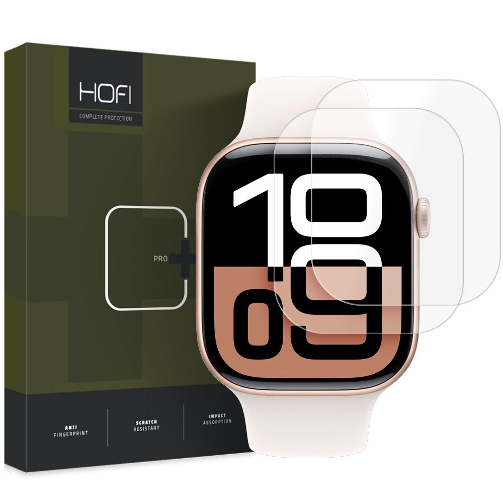 OCHRANNÁ FÓLIA HOFI HYDROFLEX PRO+ 2-PACK APPLE WATCH 10 (42 MM) CLEAR