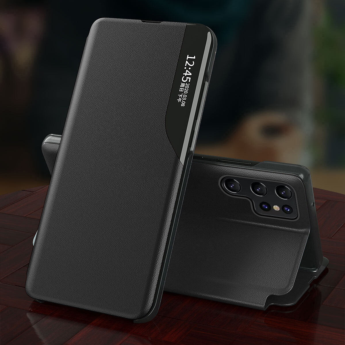 KNIŽKOVÝ KRYT NA SAMSUNG GALAXY S24 ULTRA HEYCASE SMART VIEW BLACK