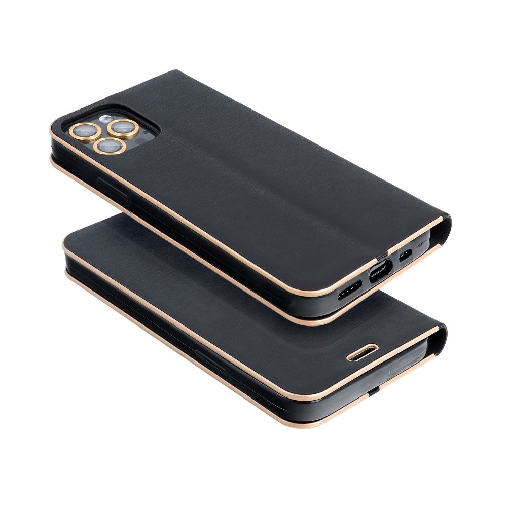 KNIŽKOVÝ KRYT NA SAMSUNG A35 5G HEYCASE WALLET CARBON GOLD / BLACK