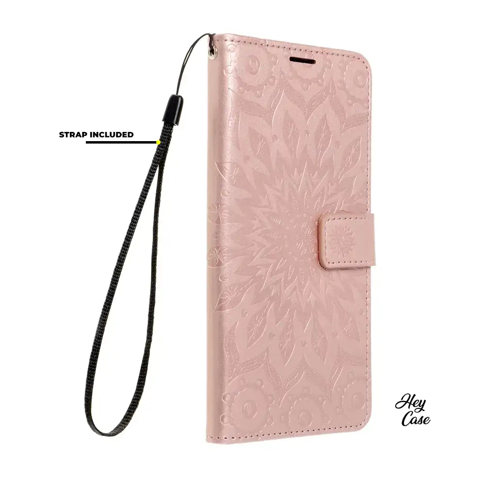 KRYT NA SAMSUNG GALAXY A15 4G / A15 5G HEYCASE MAGNET WALLET MANDALA ROSE GOLD