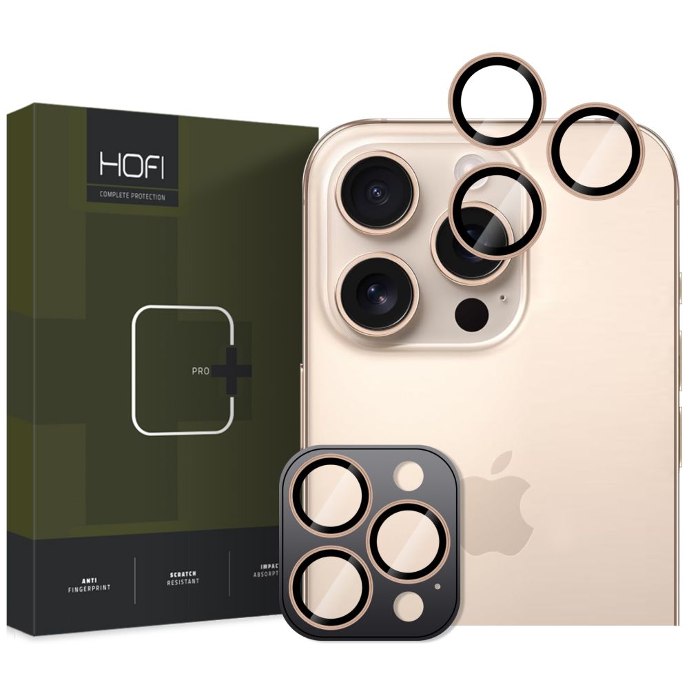 OCHRANNÉ TVRDENÉ SKLO PRE ŠOŠOVKU FOTOAPARÁTU HOFI CAMRING PRO+ IPHONE 16 PRO / 16 PRO MAX DESERT TITANIUM