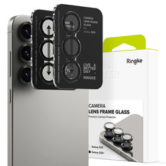 OCHRANNÉ TVRDENÉ SKLO PRE ŠOŠOVKU FOTOAPARÁTU RINGKE CAMERA FRAME PROTECTOR 2-PACK GALAXY S25+ PLUS BLACK