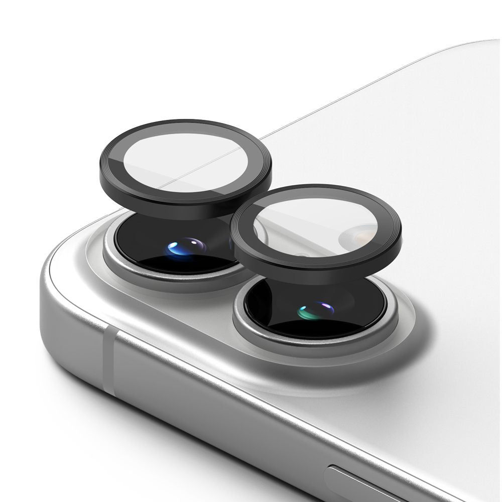 OCHRANNÉ TVRDENÉ SKLO PRE ŠOŠOVKU FOTOAPARÁTU NA IPHONE 16 / 16 PLUS RINGKE CAMERA FRAME PROTECTOR 2-PACK BLACK