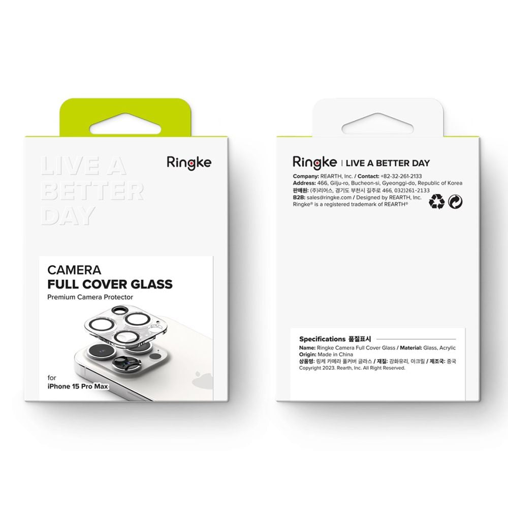 OCHRANA FOTOAPARÁTU RINGKE CAMERA PROTECTOR 2-PACK IPHONE 15 PRO MAX CLEAR