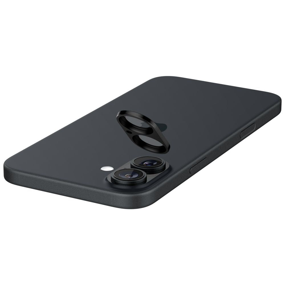 OCHRANNÉ TVRDENÉ SKLO PRE ŠOŠOVKU FOTOAPARÁTU SPIGEN OPTIK GLAS.TR CAMERA PROTECTOR 2-PACK IPHONE 16 / 16 PLUS BLACK