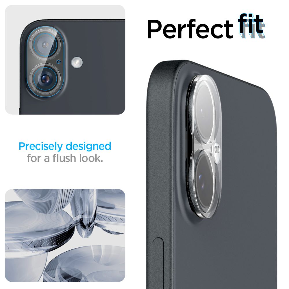 OCHRANNÉ TVRDENÉ SKLO PRE ŠOŠOVKU FOTOAPARÁTU SPIGEN OPTIK GLAS.TR CAMERA PROTECTOR 2-PACK IPHONE 16 / 16 PLUS CRYSTAL CLEAR