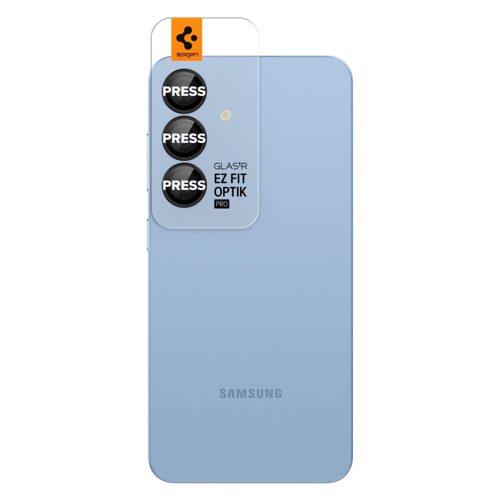 OCHRANNÉ TVRDENÉ SKLO PRE ŠOŠOVKU FOTOAPARÁTU SPIGEN OPTIK PRO GLAS.TR ”EZ FIT” CAMERA PROTECTOR 2-PACK GALAXY S25 BLACK