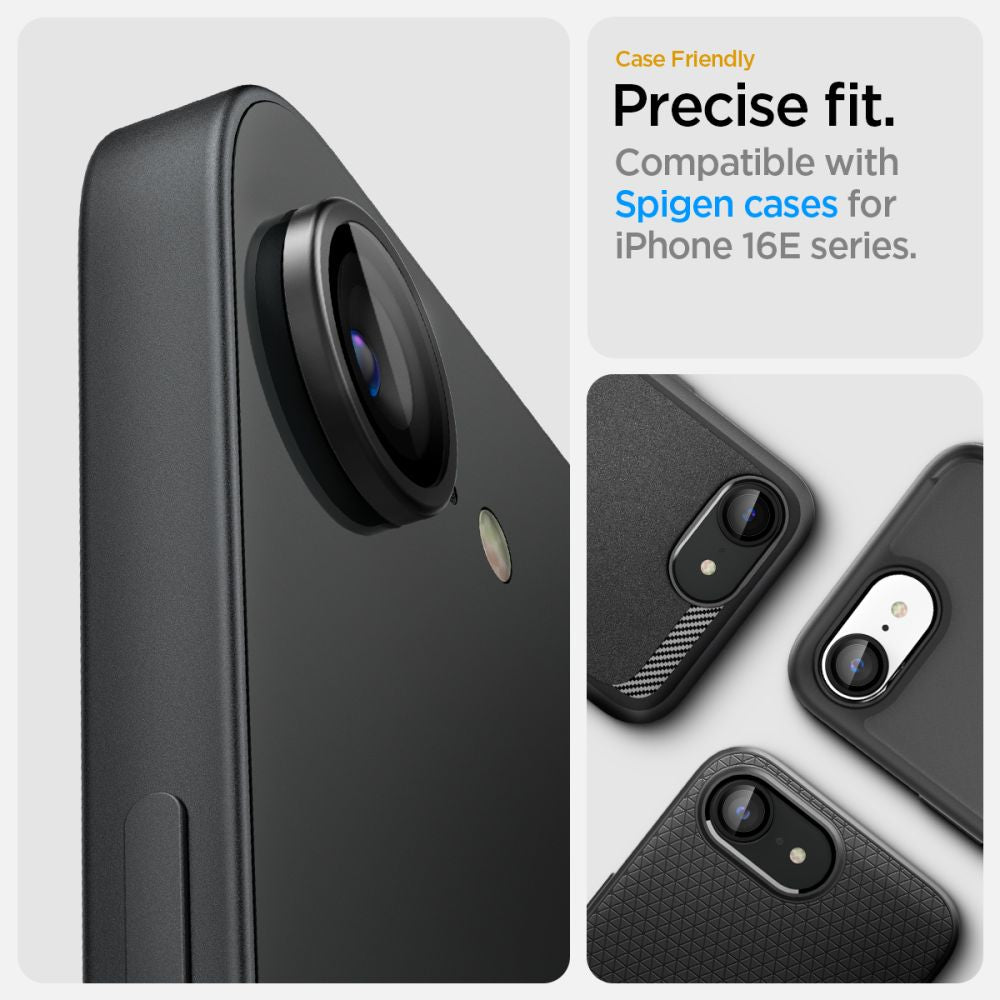 OCHRANNÉ TVRDENÉ SKLO PRE ŠOŠOVKU FOTOAPARÁTU SPIGEN OPTIK PRO GLAS.TR ”EZ FIT” CAMERA PROTECTOR 2-PACK IPHONE 16E BLACK