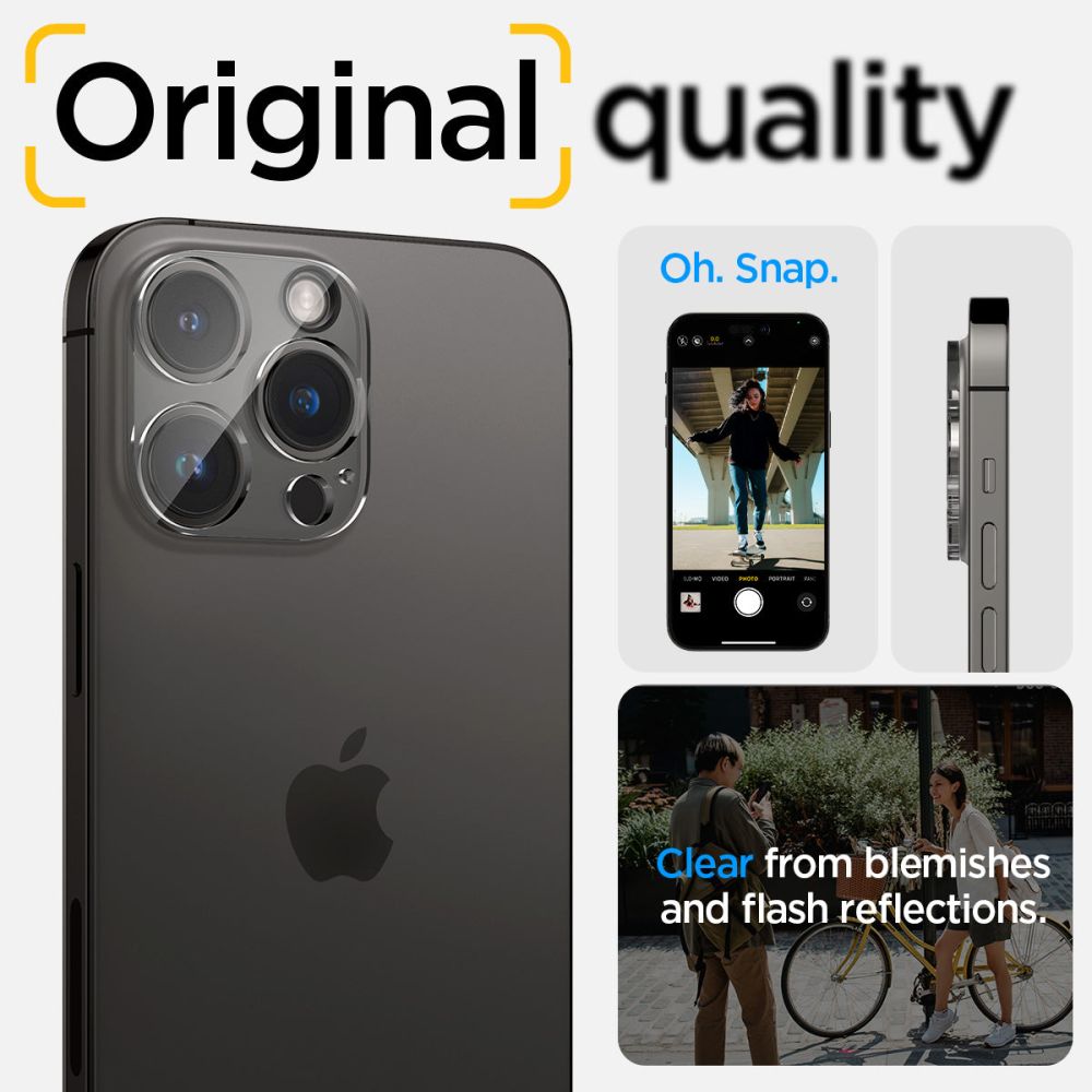 OCHRANA FOTOAPARÁTU  SPIGEN OPTIK.TR CAMERA PROTECTOR 2-PACK IPHONE 14 PRO / 14 PRO MAX CRYSTAL CLEAR