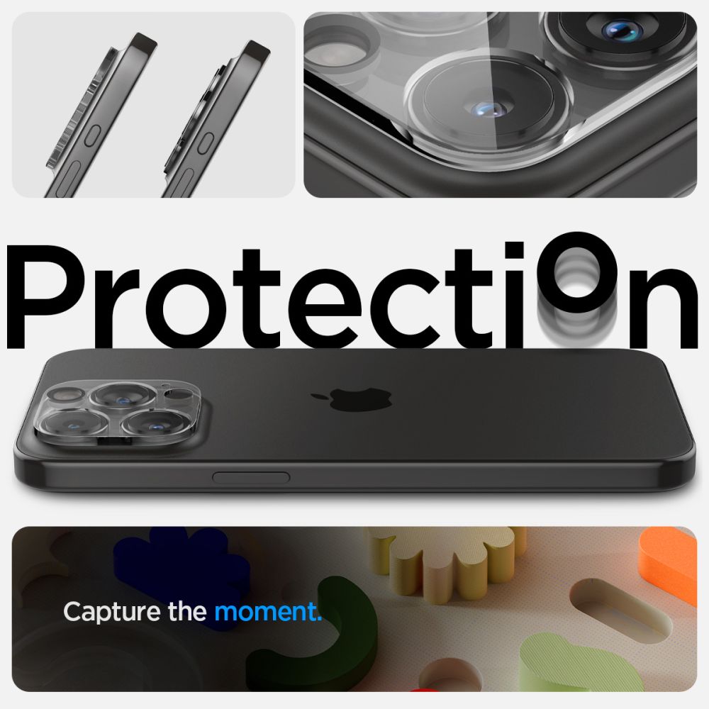 OCHRANA FOTOAPARÁTU SPIGEN OPTIK.TR CAMERA PROTECTOR 2-PACK IPHONE 14 PRO / PRO MAX / 15 PRO / PRO MAX CRYSTAL CLEAR