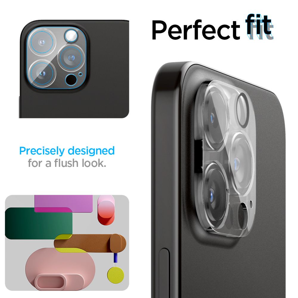 OCHRANA FOTOAPARÁTU SPIGEN OPTIK.TR CAMERA PROTECTOR 2-PACK IPHONE 14 PRO / PRO MAX / 15 PRO / PRO MAX CRYSTAL CLEAR