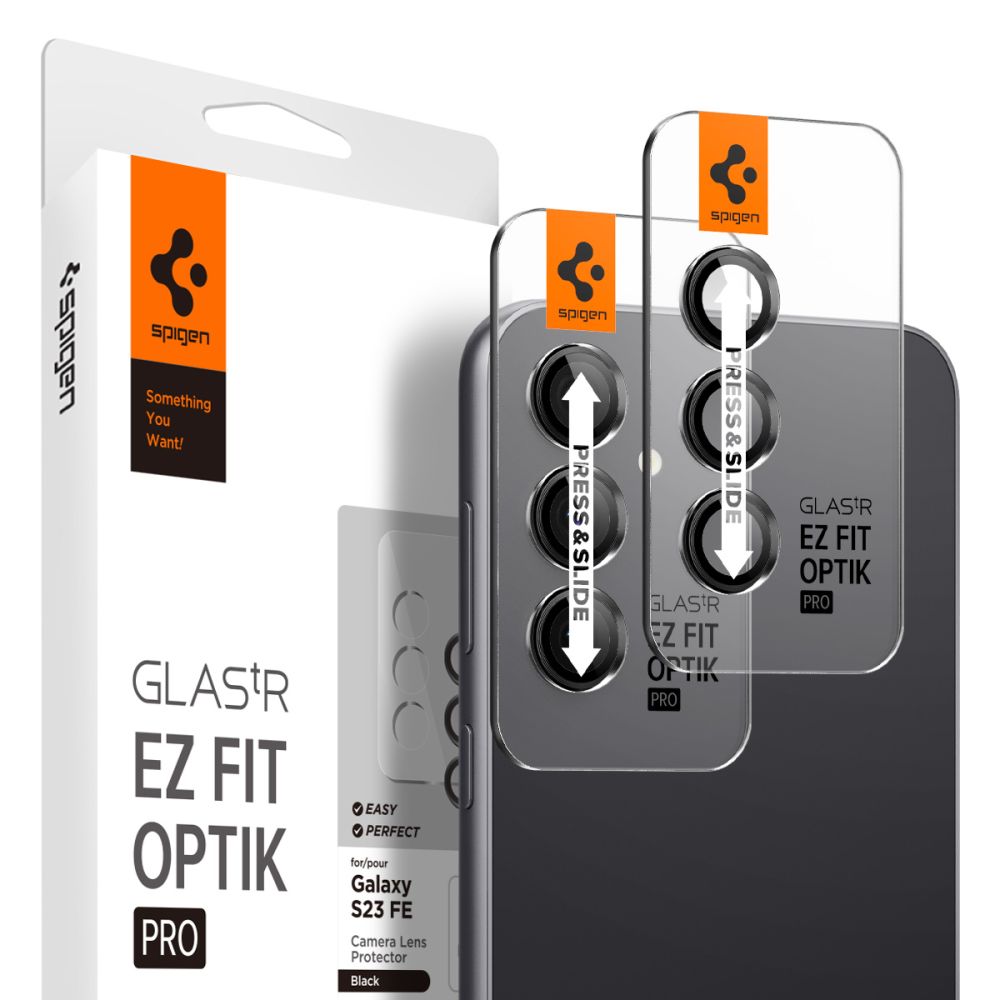 OCHRANA FOTOAPARÁTU SPIGEN OPTIK.TR ”EZ FIT” CAMERA PROTECTOR 2-PACK GALAXY S23 FE BLACK