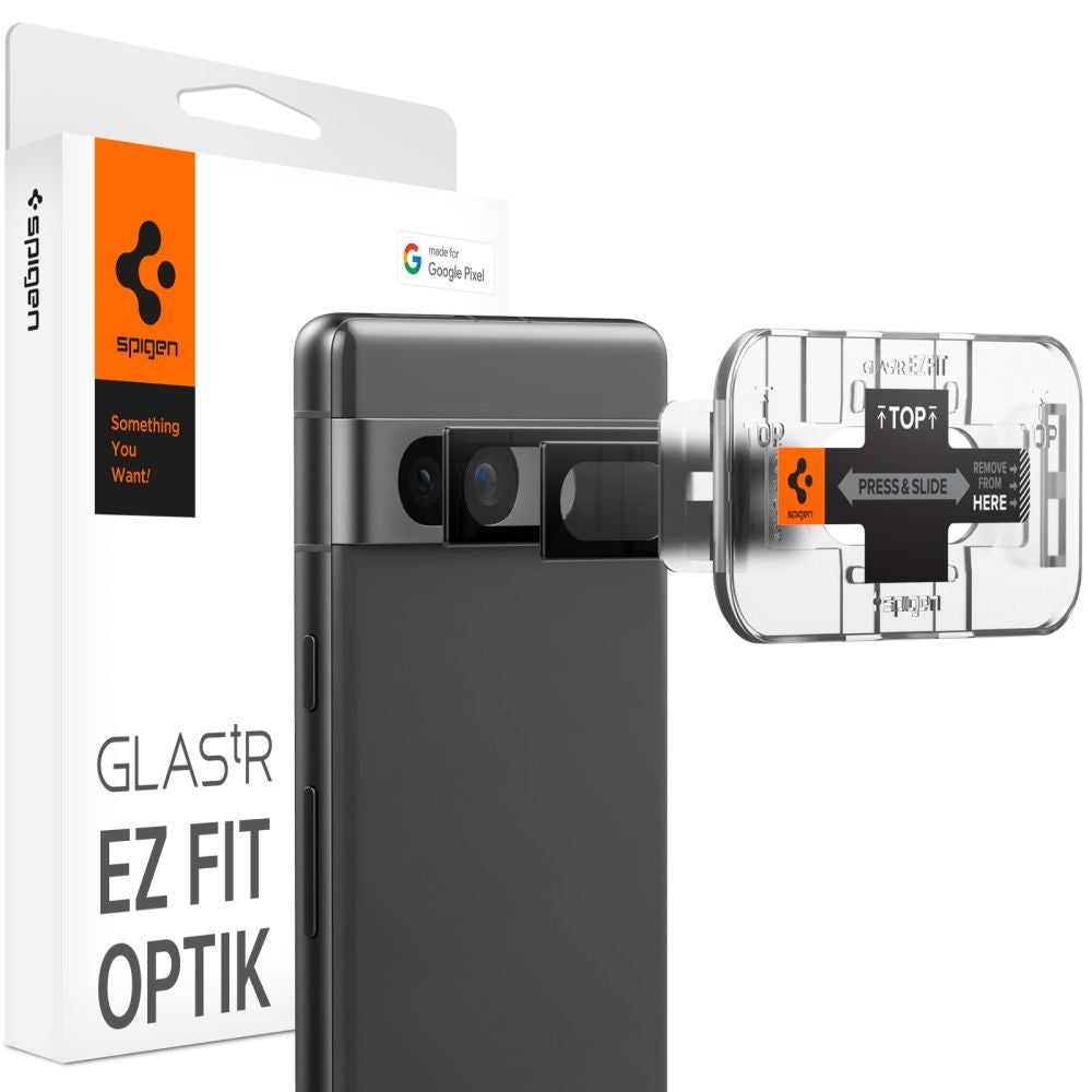 OCHRANA FOTOAPARÁTU  SPIGEN OPTIK.TR ”EZ FIT” CAMERA PROTECTOR 2-PACK GOOGLE PIXEL 7A BLACK
