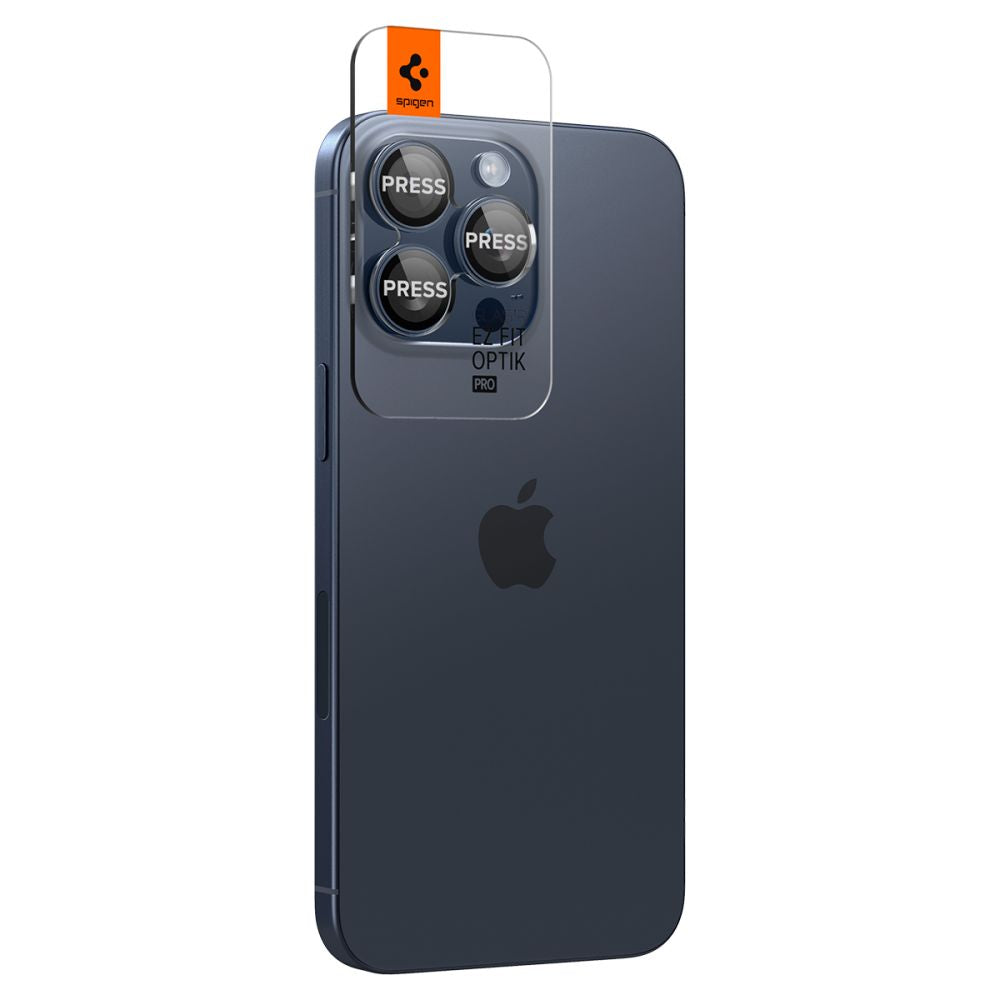 OCHRANA FOTOAPARÁTU SPIGEN OPTIK.TR ”EZ FIT” CAMERA PROTECTOR 2-PACK IPHONE 14 PRO / PRO MAX / 15 PRO / PRO MAX BLUE TITANIUM