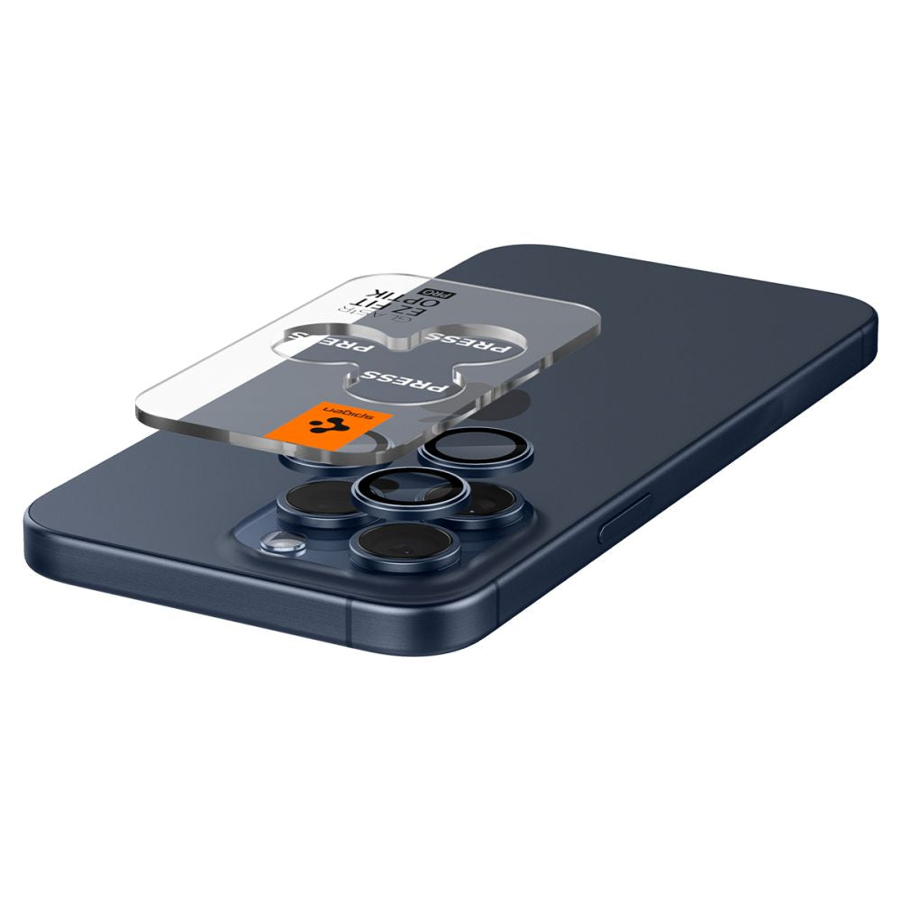 OCHRANA FOTOAPARÁTU SPIGEN OPTIK.TR ”EZ FIT” CAMERA PROTECTOR 2-PACK IPHONE 14 PRO / PRO MAX / 15 PRO / PRO MAX BLUE TITANIUM