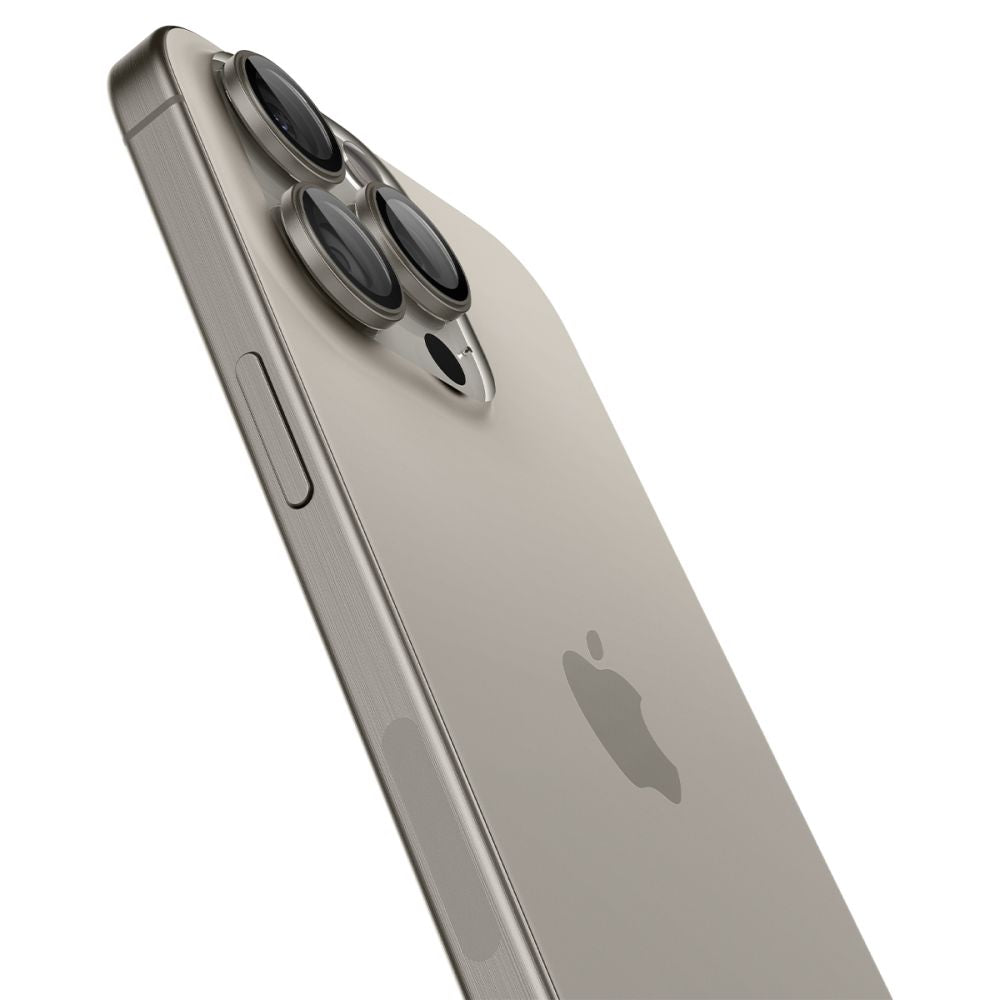 OCHRANA FOTOAPARÁTU SPIGEN OPTIK.TR ”EZ FIT” CAMERA PROTECTOR 2-PACK IPHONE 14 PRO / PRO MAX / 15 PRO / PRO MAX NATURAL TITANIUM