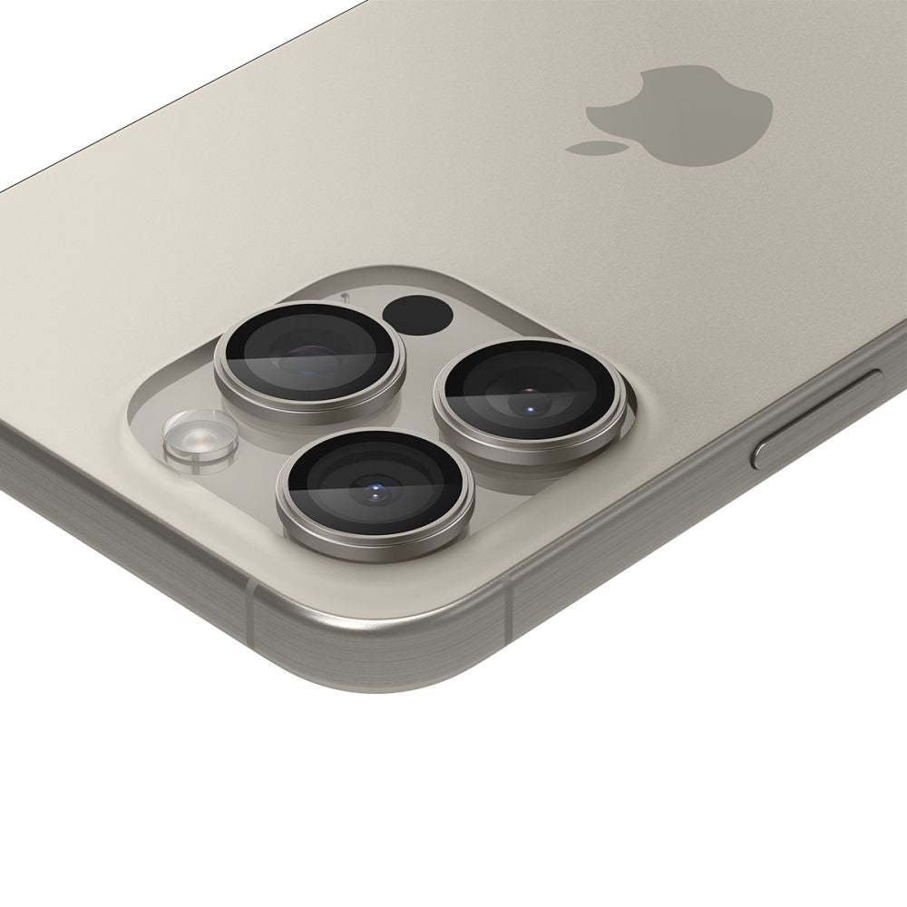 OCHRANA FOTOAPARÁTU SPIGEN OPTIK.TR ”EZ FIT” CAMERA PROTECTOR 2-PACK IPHONE 14 PRO / PRO MAX / 15 PRO / PRO MAX NATURAL TITANIUM