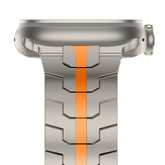 REMIENOK DOOP STAINLESS LINE APPLE WATCH 6 / 7 / 8 / 9 / 10 / SE / ULTRA 1 / 2 (44 / 45 / 46 / 49 MM) TITANIUM/ORANGE