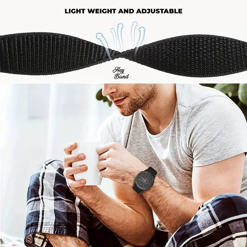 NYLÓNOVÝ REMIENOK NA GARMIN 22MM FENIX 5 / 6 / 6 PRO / 7 HEYBAND NYLON BLACK / ORANGE
