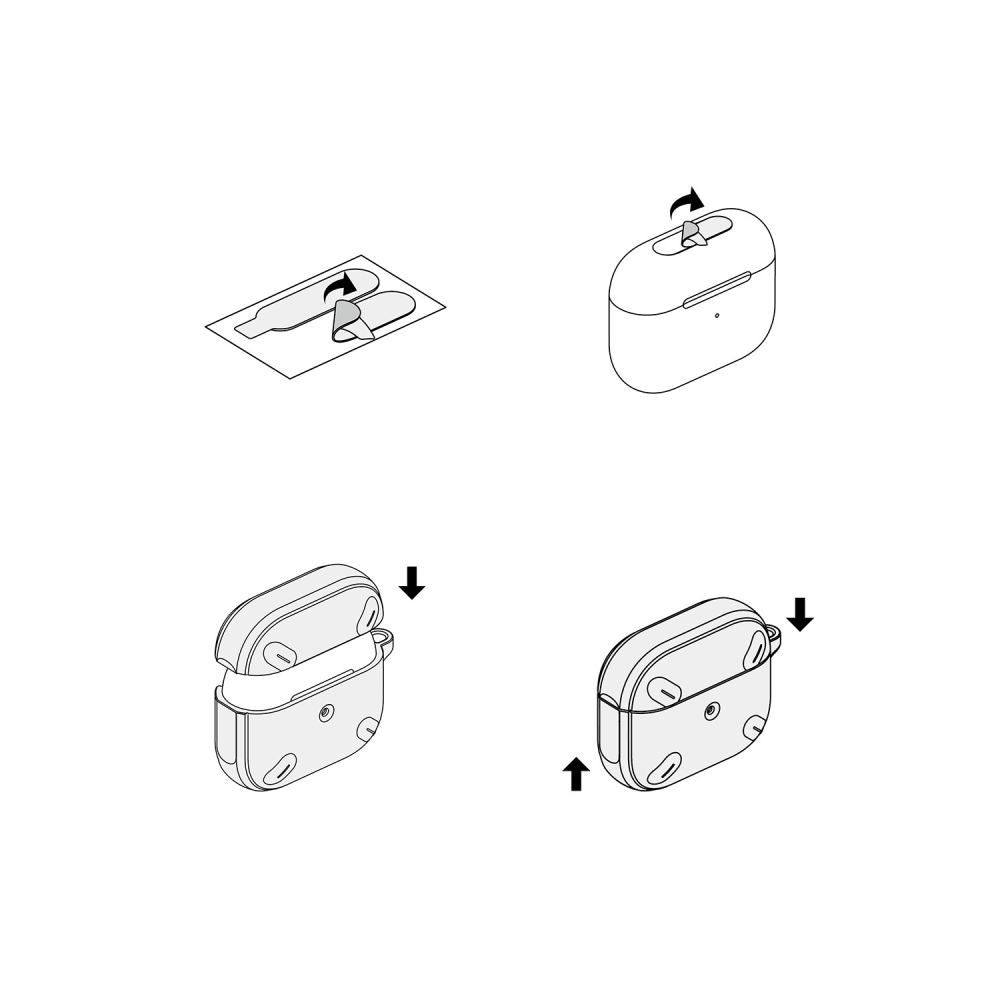 PUZDRO  RINGKE ONYX APPLE AIRPODS PRO 1 / 2 BLACK