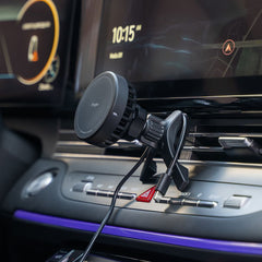 DRŽIAK TELEFÓNU DO AUTA S BEZDRÔTOVÝM NABÍJANÍM RINGKE PELTIER QI2 MAGNETIC MAGSAFE VENT CAR MOUNT WIRELESS CHARGER 15W BLACK
