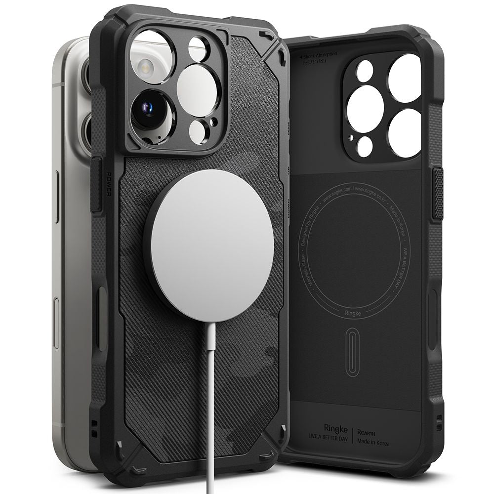 KRYT RINGKE RUGGED GEAR MAGNETIC MAGSAFE IPHONE 16 PRO CAMO BLACK
