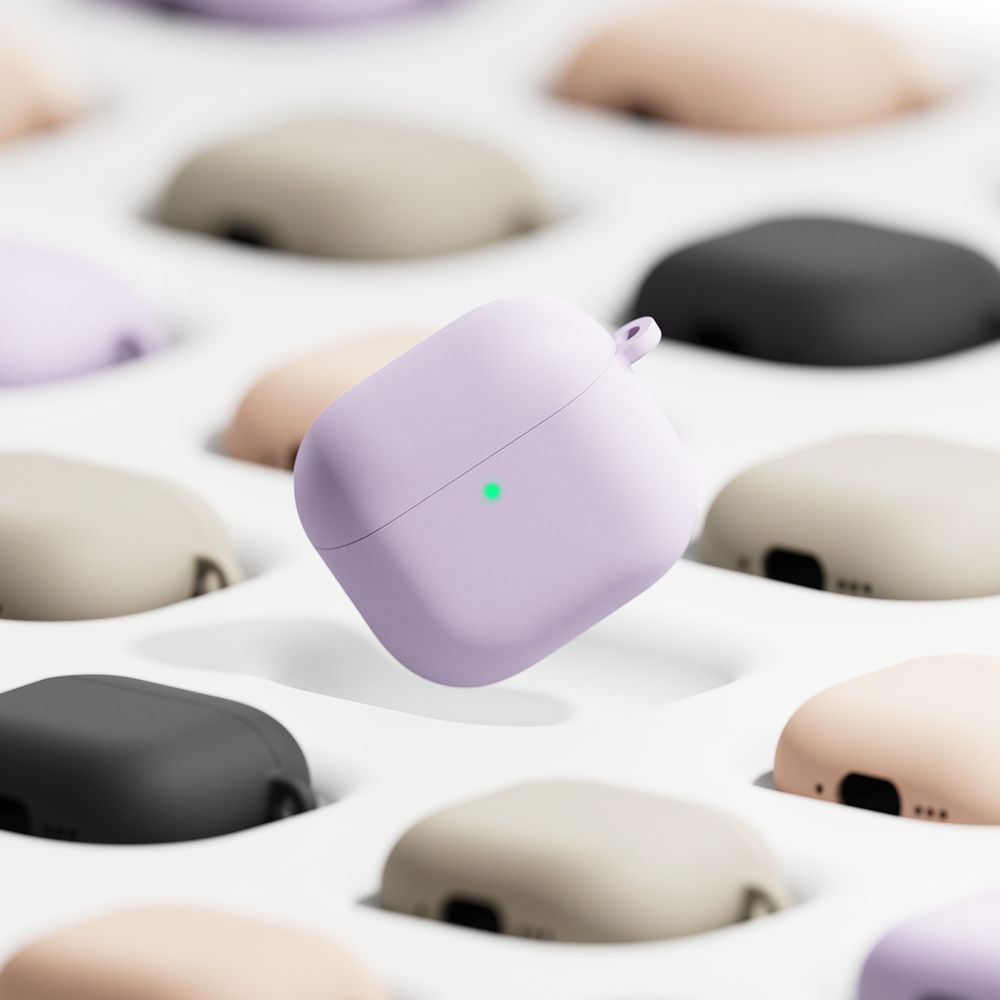 PUZDRO RINGKE SILICONE APPLE AIRPODS 4 PINK SAND
