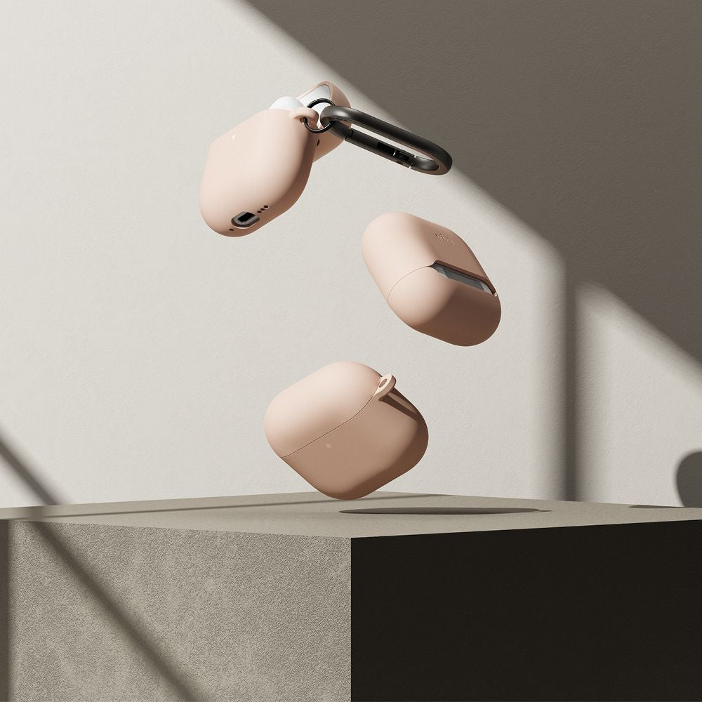 PUZDRO RINGKE SILICONE APPLE AIRPODS 4 PINK SAND