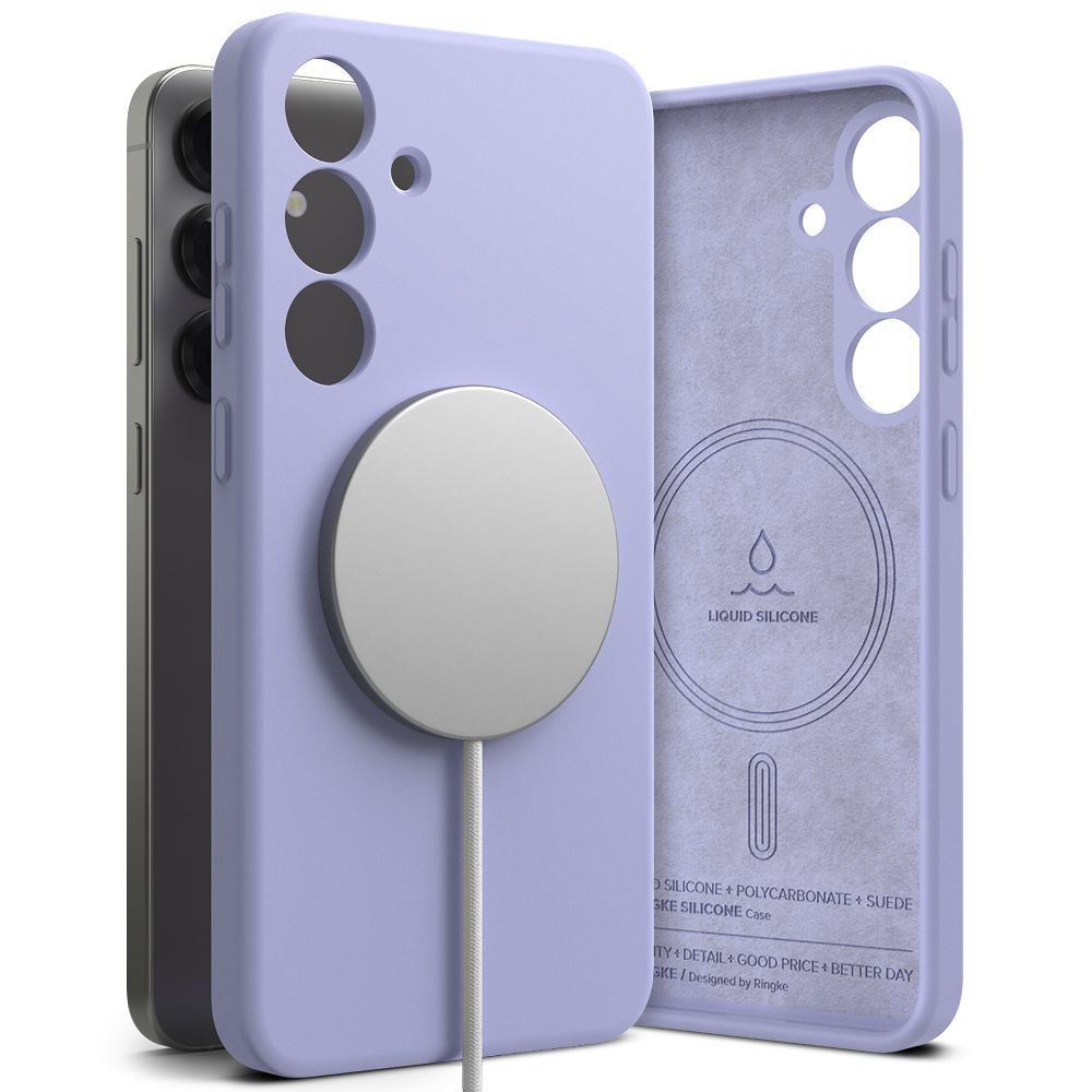 KRYT RINGKE SILICONE MAGNETIC MAGSAFE GALAXY S25 LAVENDER