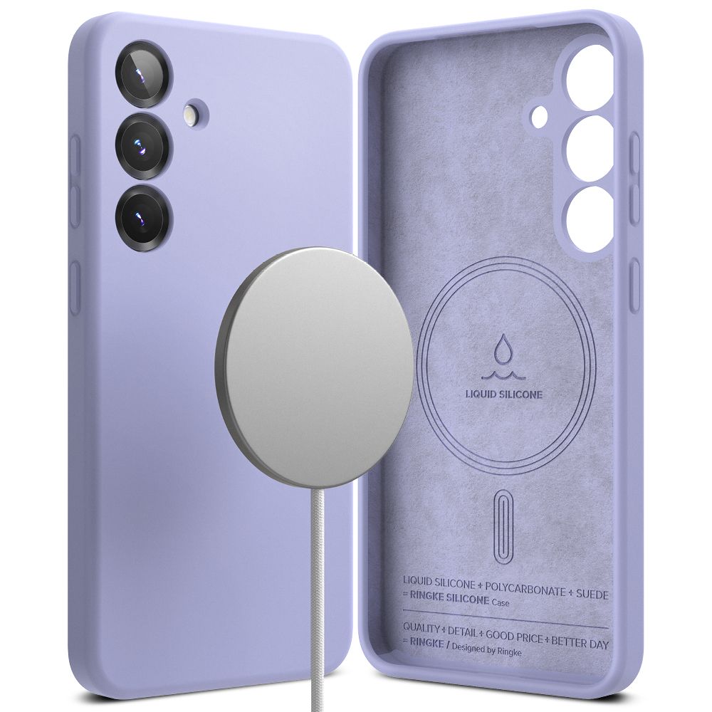 KRYT RINGKE SILICONE MAGNETIC MAGSAFE GALAXY S25+ PLUS LAVENDER