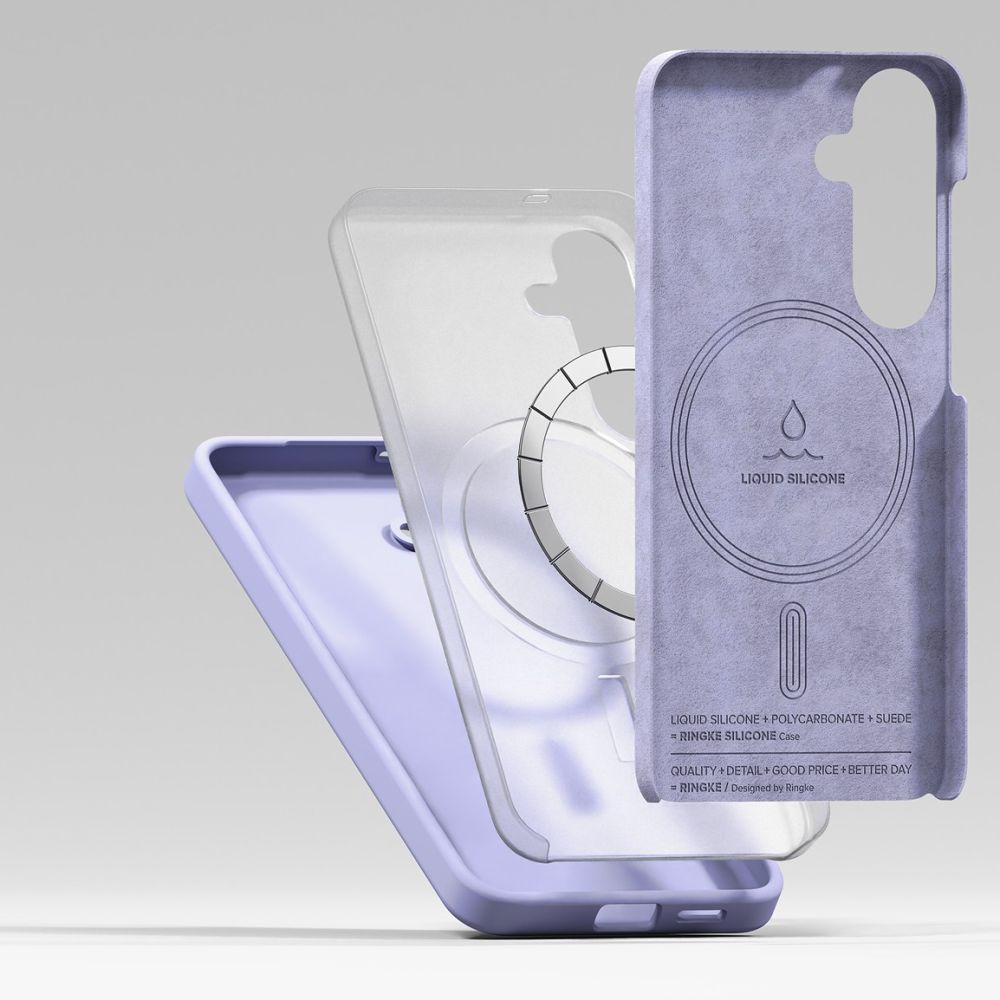 KRYT RINGKE SILICONE MAGNETIC MAGSAFE GALAXY S25+ PLUS LAVENDER