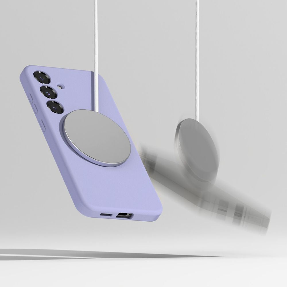 KRYT RINGKE SILICONE MAGNETIC MAGSAFE GALAXY S25+ PLUS LAVENDER